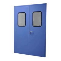 Porte hermétique en acier inoxydable pour hôpital, portes à double battant pour salles d'opération