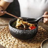 Bol en céramique de style japonais de 6,5 pouces, bol à riz pour hôtel et restaurant, bol à salade de fruits