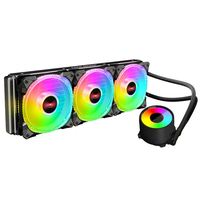 Radiator pendingin air 360, kontrol suhu ARGB PC Desktop terintegrasi PWM kipas pendingin Radiator CPU 360mm air Cpu cair