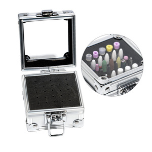 Wholesale <b>Nail</b> <b>Tools</b> Storage Briefcase Stainless Steel 25 Holes <b>Nail</b> Drill Bits Holder for <b>Nail</b> Salon - Product Image 1