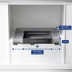 Étagères coulissantes réglables pour armoire, organisateur extensible à 3 rails, sans perçage, pour cuisine et garde-manger, étagères adhésives enroulables - Product Image 2