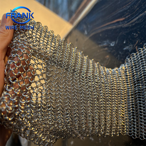 Tissu en maille métallique créatif pour le bricolage, feuille <span class=keywords><strong>de</strong></span> maille tissée en acier inoxydable pour la fabrication <span class=keywords><strong>de</strong></span> sacs à chaîne et sacs à main personnalisés - Product Image 1