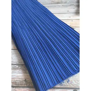 145CM 57" Wide Royal blue Pleated Chiffon Dress Clothes Fabric