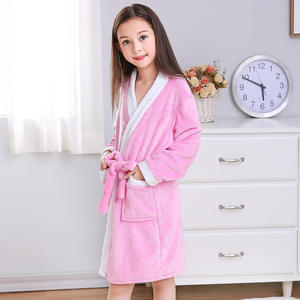 <span class=keywords><strong>Pijamas</strong></span> con logotipo personalizado para niños, ropa de dormir de secado rápido para niñas, bata de baño de microfibra, venta al por mayor - Product Image 2