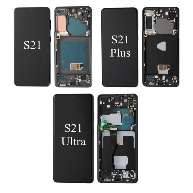 Elekworld OEM Lcds OLED Touch Screen with Frame for Samsung S21 S21 Plus S21 Ultra Replacement Galaxy S21 Display