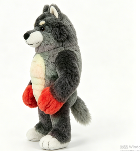 Giocattolo per Cani a Forma di <span class=keywords><strong>Lupo</strong></span> in Peluche, Resistente e Silenzioso, Sicuro e Morbido Anti-Noia per Cani - Product Image 2