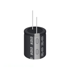 Condensador de Aluminio de Canal Fabricante, Tipo Through Hole, 330 uF, LKDM3602W331MF, 450V, Polarizado - Product Image 1