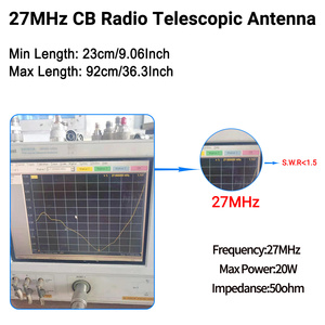 Antenne télescopique CB 27 MHz ABBREE SMA-Femelle pour talkie-walkie Baofeng Quansheng UV-K5 <span class=keywords><strong>Iradio</strong></span> Radtel - Product Image 4