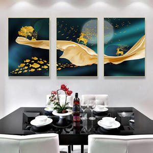 Commercio all'ingrosso personalizzato moderno lusso parete <span class=keywords><strong>vetro</strong></span> cristallo porcellana pittura astratta Wall art decor pittura per soggiorno home decor - Product Image 6