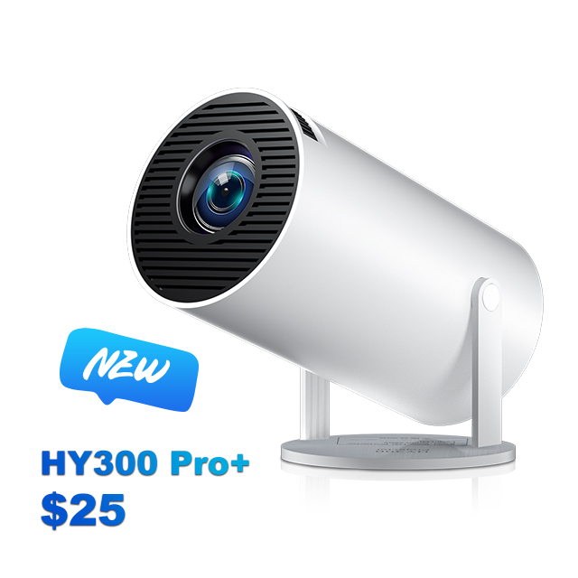 Salange Newest Hy300 Pro Plus Outdoor Short Throw Mini Projector 170 ASNI 720P Full HD Portable Projector WIFI 6 Beamer