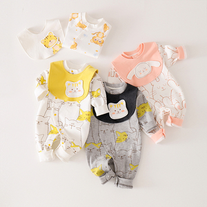Pyjamas pour bébé fille en coton 100% sur mesure, Combinaison pour bébé imprimée super douce, Vêtements décontractés pour enfants - Product Image 6
