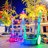 Nouveau design de trampoline électrique rotatif pour enfants, avec lumières, pour parc d'attractions et parc de trampolines
