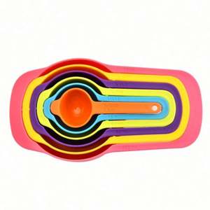 Juego de 6 Cucharas y Tazas Medidoras de Líquidos de Plástico PP Multicolor Arcoíris, Económicas y Ecológicas para la Cocina - Product Image 2