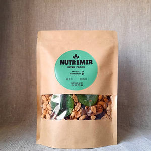 Tùy chỉnh Ziplock standup Túi giấy Kraft túi với cửa sổ dây kéo cho thực phẩm snack kẹo hạt thức ăn vật nuôi - Product Image 6