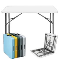 Fournisseur de la Chine Tables pliantes blanches Tables pliantes rectangulaires en plastique de jardin de 6 pieds pour les événements