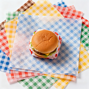 Brand Custom Logo Printed Greaseproof Wax <b>Paper</b> Sheets Food Grade Sandwich Burger <b>Wrap</b> Packaging Factory - Product Image 1