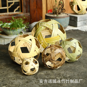 งานฝีมือประดับตกแต่งบ้านด้วยลูกบอลไม้ไผ่ สำหรับตกแต่งบ้านและเป็นของขวัญ ของเล่นเด็ก 4-6 ปี - Product Image 1