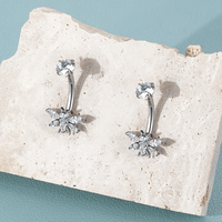 AFTM F136 Titanium Punk Nombril Anneau Lunette Ensemble CZ Top Avec CZ Abeille Nombril Anneau Corps Piercing Bijoux