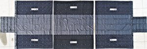 Bâche de bois de charpente en tissu Airbag/Parachute <span class=keywords><strong>ultra</strong></span>-<span class=keywords><strong>léger</strong></span> noir 24x27 pouces (8 'Drop) Rideaux d'extérieur tissés unis enduits de PVC Filles - Product Image 2
