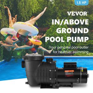 Pompe de piscine Vevor 1,5 CV à double vitesse 230 V 1100 W, filtre variable, auto-amorçante pour piscine enterrée - Product Image 3