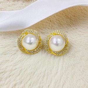 ต่างหูเงินแท้ S925 รุ่น 10841 ยี่ห้อ WENCHI DIY สำหรับใส่ไข่มุก ขนาด 9-10 มม. แบบถาดเปล่า เครื่องประดับเงินแฟชั่นจากจีน - Product Image 2