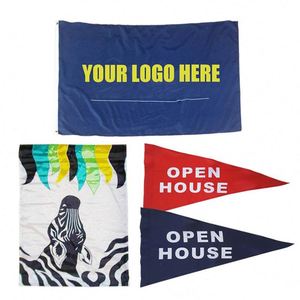 Promotional <b>Cheap</b> Polyester Flags Professional Large Screen Printed Custom Banners - Product Image 1
