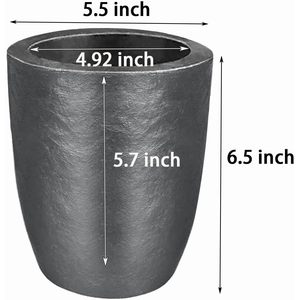 Creuset en graphite réfractaire 12 kg haute pureté pour la fusion et le moulage de l'or, de l'argent, du cuivre, du laiton, de l'aluminium, usage en fonderie - Product Image 4