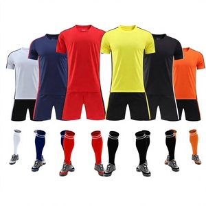 SPARKWELL Unisex Soccer Uniform Set Printed Short Sleeve Jersey Shorts <b>Socks</b> Moisture Wicking Quick Dry Football Training Kit - Product Image 6