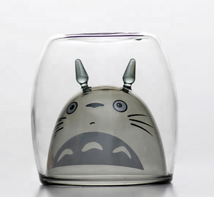 Taza doble de vidrio resistente al calor estilo dibujos animados <span class=keywords><strong>Totoro</strong></span> - Product Image 1
