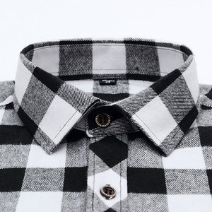 <span class=keywords><strong>Camisa</strong></span> de <span class=keywords><strong>Franela</strong></span> a Cuadros de Algodón Premium al por Mayor, Camisas Casuales de Manga Larga para <span class=keywords><strong>Hombre</strong></span> - Product Image 6