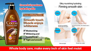 Lotion pour le corps au beurre de cacao ROUSHUN pour femme, à la noix de coco, à la <span class=keywords><strong>vitamine</strong></span> <span class=keywords><strong>E</strong></span> et au collagène, hydratante, éclaircissante, lotion pour le corps à l'extrait naturel - Product Image 5