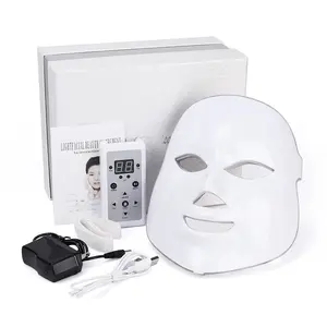 All'ingrosso Photon Beauty Color Lights Led Photon Rejuvenation Electric Led maschera facciale 7 colori Light Therapy Face Mask