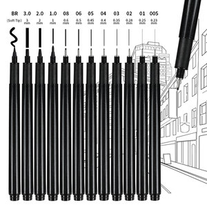Set seni sketsa anak, pena gambar lembut, pena tinta portabel, sketsa Mini, perlengkapan seni - Product Image 1