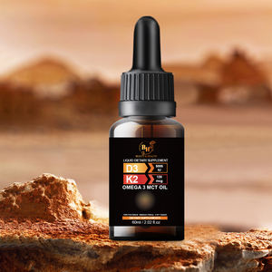 En çok satan yetişkin Vitamin D3 K2 doğal organik takviyesi kalsiyum emilimi için 60ml şişe düşer özel formülü özel - Product Image 3