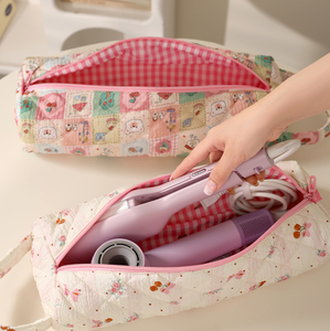 Sac de rangement multifonctionnel pour outils capillaires floraux, grande capacité, portable, léger, sac cosmétique pour sèche-<span class=keywords><strong>cheveux</strong></span> - Product Image 5