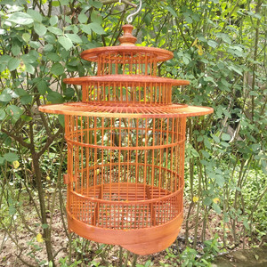 กรงนกไม้ไผ่ธรรมชาติ,กรงนกทำด้วยมือทำในเวียดนามราคาขายส่ง - Product Image 3