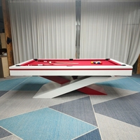 Table de billard 9 boules en bois massif moderne de qualité supérieure, professionnelle, à prix abordable, très vendue, 7ft, 8ft, 9ft, transformable en table à manger