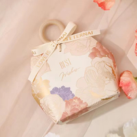 Meilleurs voeux sac cadeau en papier fleur faveur de mariage boîtes présentes emballage sacs de remerciement petite boîte à bonbons avec poignées