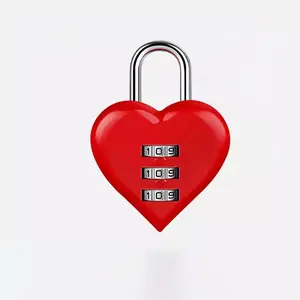 2024 new arrival personalized china wholesale price high quality padlock safety password heart bag love padlock