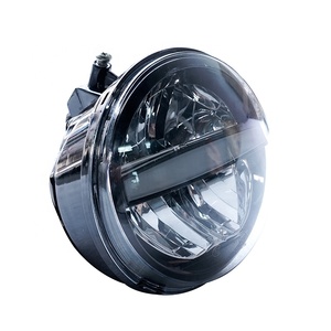 ไฟหน้ามอเตอร์ไซค์ทรงกลม LED สีดำ Yongjin รุ่นใหม่ พร้อมไฟสูง/ต่ำ สำหรับ <span class=keywords><strong>Vespa</strong></span> GTV 2024 - Product Image 2