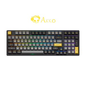 คีย์บอร์ด Akko 3098 สีดำและสีทอง โปรไฟล์ <span class=keywords><strong>ASA</strong></span> 98 ปุ่ม แบบมีสาย คีย์บอร์ดเกมมิ่งแบบกลไก ภาษาอังกฤษแบบ US - Product Image 1