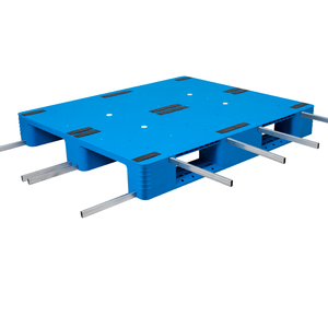 3 बच्चों का पुनर्नवीनीकरण प्लास्टिक यूरो पैलेट खुले तल प्लास्टिक फर्श पैलेट सिंगल 4-वे प्रवेश प्रकार का सामना करते हैं - Product Image 1