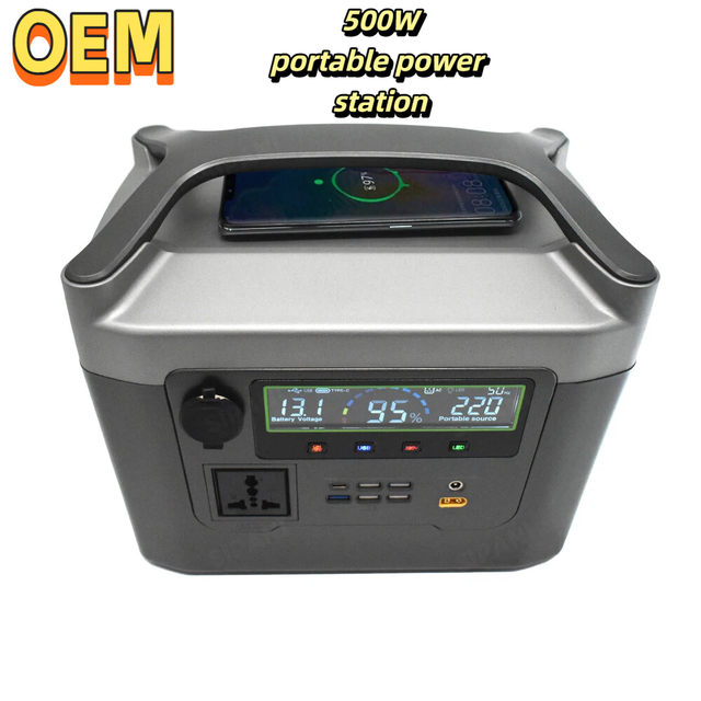 OEM Solar Generator 500W Outdoor Bank Portable Solar LiFePO4 Portable Power Station  for Outdoor Camping, Home Supply, Emergency