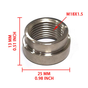 อะแดปเตอร์น็อตเชื่อมเกลียว M18x1.5 พรีเมียม SS304 สำหรับติดตั้งเซ็นเซอร์เครื่องยนต์ยานยนต์ - Product Image 4