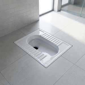 WC à la turque en céramique à prix abordable, avec couvercle et réservoir d'eau, fourni directement par l'usine, d'un fabricant indien – Cuvette de toilette asiatique - Product Image 1