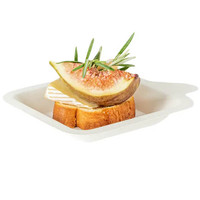 Barquettes/plateaux alimentaires jetables carrés blancs personnalisables, adaptés aux plats à emporter des boulangeries