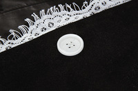 Ensemble de velours d'hiver de qualité supérieure avec col en dentelle et petit manteau parfumé coréen