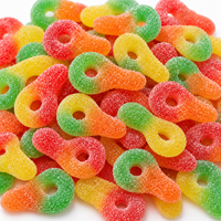 Bonbons Gommeux Sucrés Halal Personnalisés OEM en Forme de Tétine pour Enfants, Bonbons Gommeux Aigres en Vrac, Fournisseur en Gros