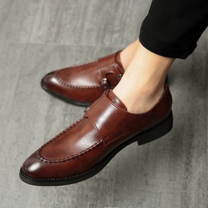 AMPLE Italian Luxury Solid Pattern Dress <b>Shoes</b> Men's Formal Business Loafers Slip-On Closure <b>Height</b> <b>Increasing</b> Flat Spring - Product Image 3
