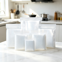 Sacs Ziplock transparents en LDPE de 0,1 mm pour l'emballage anti-humidité des aliments, des vêtements, des chewing-gums, des sushis, du lait, des aliments pour animaux, de la gelée, des aliments en conserve